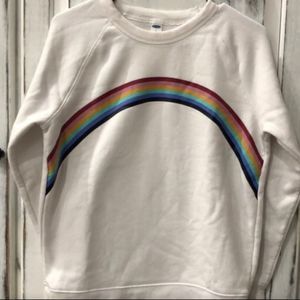 White Rainbow, Pride Crewneck Sweatshirt Small